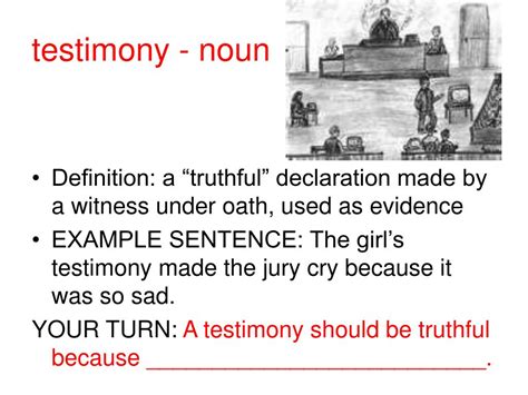 testify noun.
